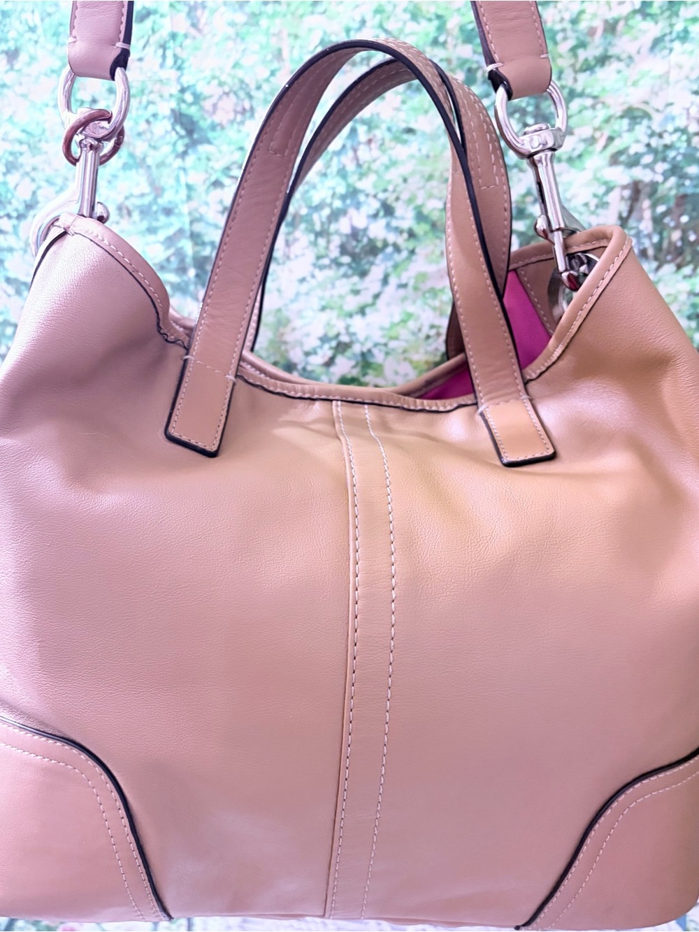 Coach Hadley Leather Medium Duffle Bag